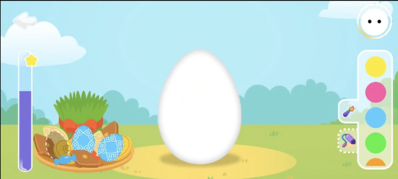 Paint Novruz Eggs game screenshot
